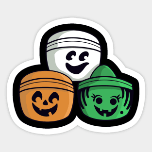 Vintage Halloween buckets Sticker